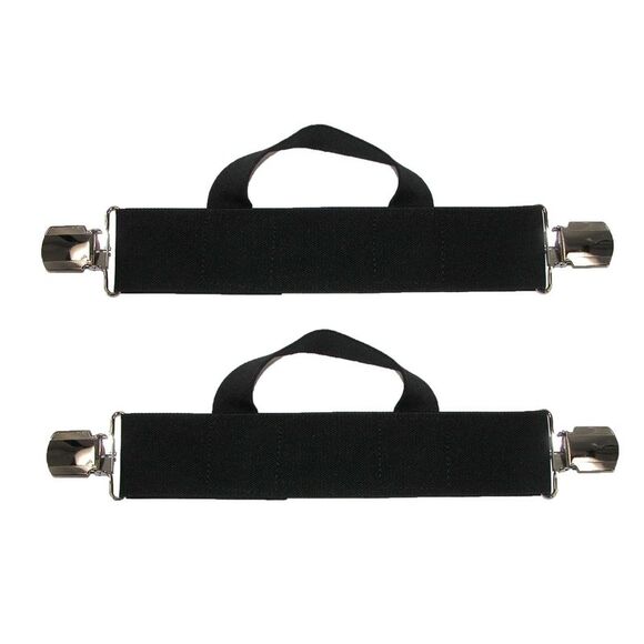 CTM Men's Elastic Anti Slip Pin Clip Biker Stirrup Straps - Picture 1 of 2